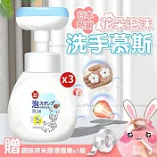 （買就送）日本熱銷花朵泡沫洗手慕斯316mlX3入（加贈 趣味DIY奈米膠捏捏樂x1組）