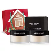 laura mercier蘿拉蜜思 煥顏透明蜜粉雙瓶組(29gX2)#透明色送提袋-聖誕交換禮物-國際航空版