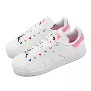 adidas x Hello Kitty 休閒鞋 Stan Smith J 女鞋 大童鞋 白 粉 聯名 愛迪達 ID7230
