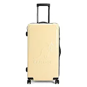 KANGOL - 英國袋鼠 360度靜音輪加厚運動旅行28吋胖胖行李箱-共2色 米白