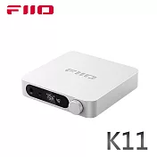 FiiO K11桌上型解碼耳機功率擴大機(月光銀)