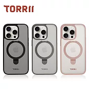 【TORRII】TORERO (MagSafe) iPhone15Pro-磁吸支架防摔手機殼 沉穩黑