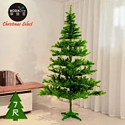 摩達客耶誕★台製7尺/7呎(210cm)特仕幸福型綠色聖誕樹裸樹 (不含配件不含燈)本島免運費