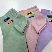 【Wonderland】韓版字母日系棉質短襪/踝襪/女襪(5雙) FREE 隨機.含重覆色