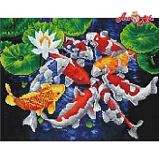 ArtLife藝術生活【GJ3703】如魚得水_DIY 滿版立體鑽石畫