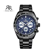 【Richard Rich】 RR 星際霸主系列 黑帶藍面計時三眼陶瓷圈隕石面不鏽鋼腕錶