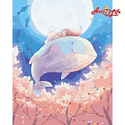 ArtLife藝術生活【DT230】女孩與鯨魚_DIY 數字 油畫 彩繪