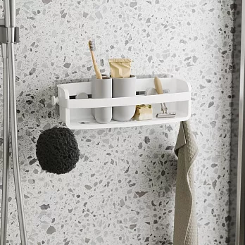 《Umbra》Flex壁掛式浴室長方置物架(雲朵白) | 浴室收納架 瓶罐置物架