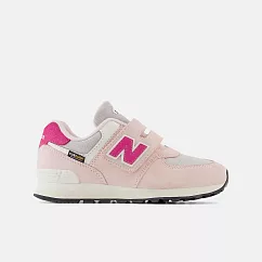 New Balance 574系列 中大童 休閒鞋 ─粉─PV574KGG─W 19 粉紅色