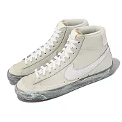 Nike 休閒鞋 Blazer Mid 77 SE 男鞋 灰 白 皮革 中筒 復古 DV0797-100
