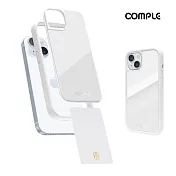 COMPLE iPhone 15 6.1吋專用 MagSafe感應式卡槽防摔保護殼(多色) 白