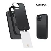 COMPLE iPhone 15 Plus 6.7吋專用 MagSafe感應式卡槽防摔保護殼(多色) 黑