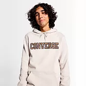 CONVERSE ELEVATED LOGO GRAPHIC HOODIE PALE PUTTY 男連帽上衣-米白-10025629-A02 XL 白色
