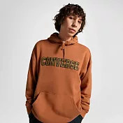 CONVERSE ELEVATED LOGO GRAPHIC HOODIE TAWNY OWL 男連帽上衣-棕-10025629-A03 2XL 卡其