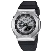DIGITEC 數碼科技 八角個性潮流矽膠雙顯夜光矽膠腕錶 DAS-2119T 閃耀銀
