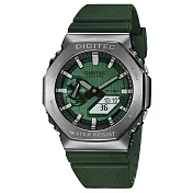 DIGITEC 數碼科技 八角個性潮流矽膠雙顯夜光矽膠腕錶 DAS-2119T 曠野綠