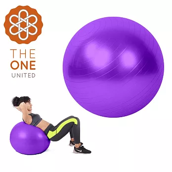 【The One】環保PVC皮拉提斯防爆瑜珈球65cm(附打氣工具)(三色任選) 紫色