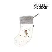 Mamas & Papas 拼貼魯道夫-小聖誕襪(白)