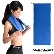 【Leader X】超細纖維 吸水速乾運動毛巾(三色任選) 寶藍