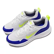 Nike 休閒鞋 WearAllDay GS 大童鞋 女鞋 白 藍 螢光黃 運動鞋 CJ3816-104