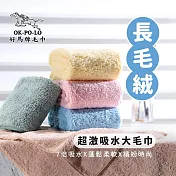 【OKPOLO】台灣製造長毛絨超激吸水大毛巾(吸水快乾 多色選擇) 隨機色系