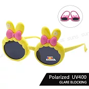 【SUNS】兒童彈力太陽眼鏡 可愛兔子造型2-8歲適用 寶麗來鏡片 抗UV400  黃框黃腳