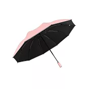 E.C outdoor 10骨雙倍傘骨黑膠自動反向傘 摺疊傘 反向摺疊傘 自動傘 自動摺疊傘 -粉紅色