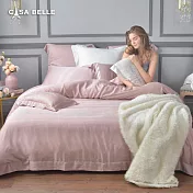 法國CASA BELLE《如夢初覺》雙人天絲刺繡四件式防蹣抗菌吸濕排汗兩用被床包組(共兩色)-粉色