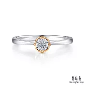 【點睛品】PROMESSA 同心系列 18K金鑽石戒指 15 白紅分色黃金