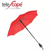 長毛象-德國[EuroSCHIRM] 全世界最強雨傘品牌 TELESCOPE HANDSFREE / 免持健行傘-小 (紅)