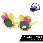 【SUNS】兒童彈力太陽眼鏡 可愛甜心造型1-6歲適用 寶麗來鏡片 抗UV400 黃框黃腳