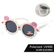 【SUNS】兒童彈力太陽眼鏡 可愛綿羊造型1-6歲適用 寶麗來鏡片 抗UV400  白框白腳