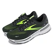 Brooks 慢跑鞋 Adrenaline GTS 23 男鞋 黑 綠 腎上腺素 緩震 回彈 支撐 路跑 運動鞋 1103911D079