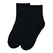 【ONEDER旺達】素色中筒襪 韓系中統襪 台灣製女襪棉襪- 暗夜黑 BA-A4-1