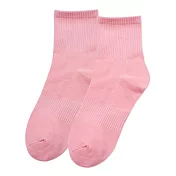 【ONEDER旺達】素色中筒襪 韓系中統襪 台灣製女襪棉襪- 薔薇粉 BA-A4-15