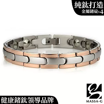 MASSA-G【玫瑰風華】純鈦能量手環(金屬鍺4顆) 依賣場