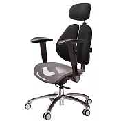 GXG 高雙背網座 工學椅(鋁腳/摺疊滑面扶手)  TW-2806 LUA1J