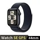 Apple Watch SE GPS 44mm 鋁金屬錶殼搭配運動型錶環 (午夜鋁午夜錶環)