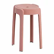 【好氣氛家居】繽紛亮色可疊放造型塑膠椅-四入組(七色可選) 粉紅色
