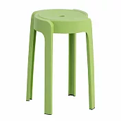 【好氣氛家居】繽紛亮色可疊放造型塑膠椅-四入組(七色可選) 綠色