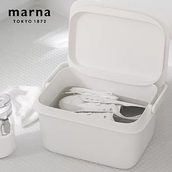 【日本Marna】多功能附蓋方形水桶(10L)(1入)(原廠總代理)