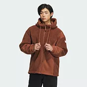 ADIDAS ST MIX KNJKT 男連帽刷毛外套-棕-IP4975 L 棕色