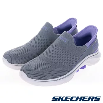 SKECHERS GO WALK 7 女健走鞋-灰紫-125231GYLV US6.5 灰色