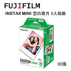 FUJIFILM 富士 Instax Mini 空白底片 6入組裝 (共60張)