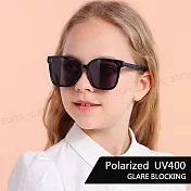 【SUNS】兒童偏光太陽眼鏡 彈力壓不壞材質 時尚韓版ins墨鏡 寶麗來鏡片 抗UV400 S44 經典黑
