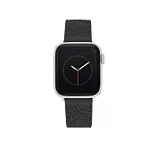 【Steve Madden】Apple watch 浮雕LOGO矽膠蘋果錶帶 42/44/45/49 mm 時尚黑