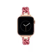 【NINE WEST】Apple watch 質感鍊條蘋果錶帶 42/44/45/49mm 馬卡龍粉