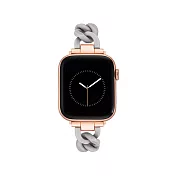 【NINE WEST】Apple watch 質感鍊條蘋果錶帶 42/44/45/49mm 莫蘭迪灰