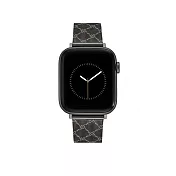 【NINE WEST】Apple watch 經典LOGO不鏽鋼蘋果錶帶 38/40/41mm 俐落黑
