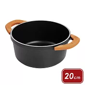 《tescoma》SmartCLICK握柄隔熱套+不沾雙耳湯鍋(黑20cm) | 滷鍋